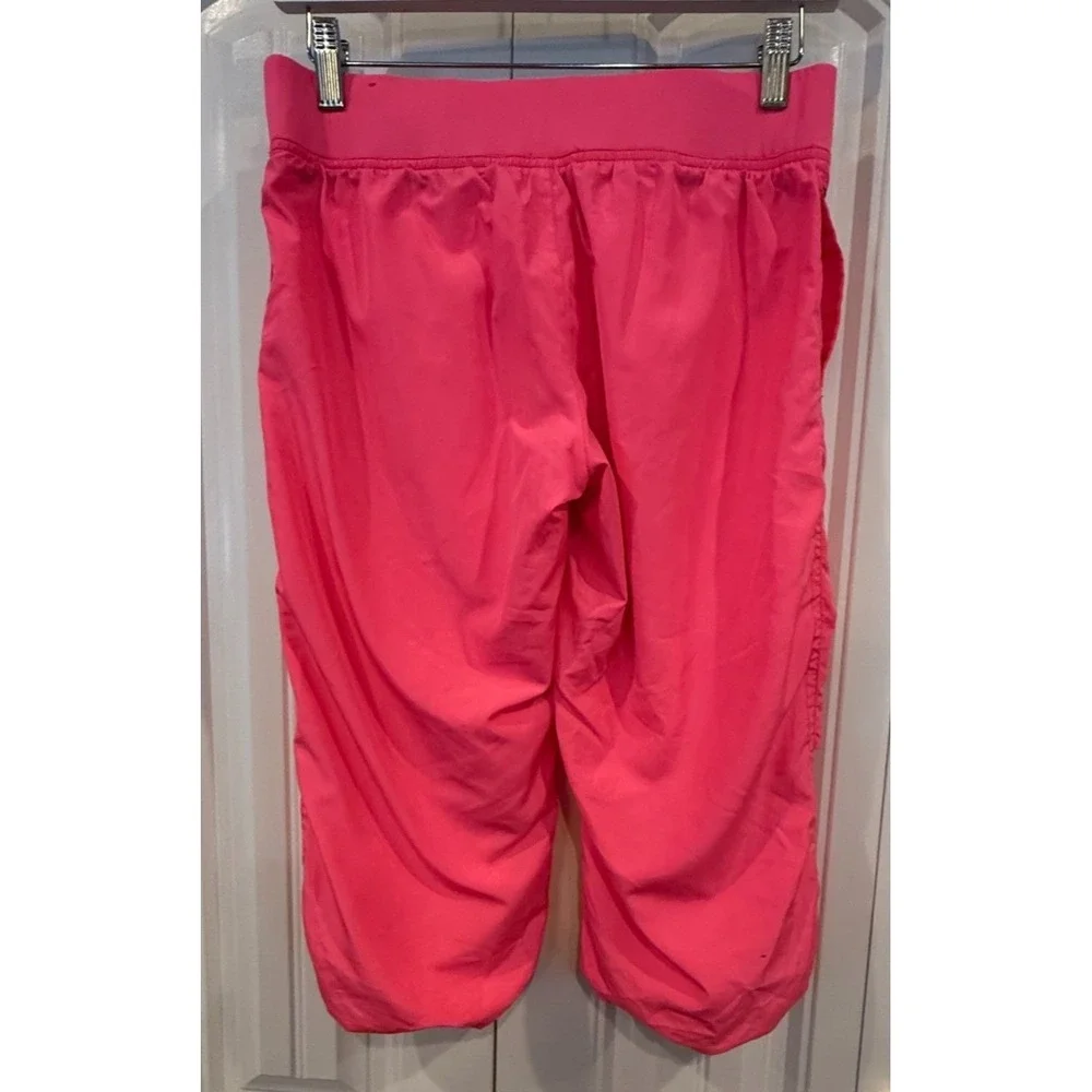 Justice Girls Pink Capri Pants Size 12 Athletic Active Jogger Yoga Athleisure